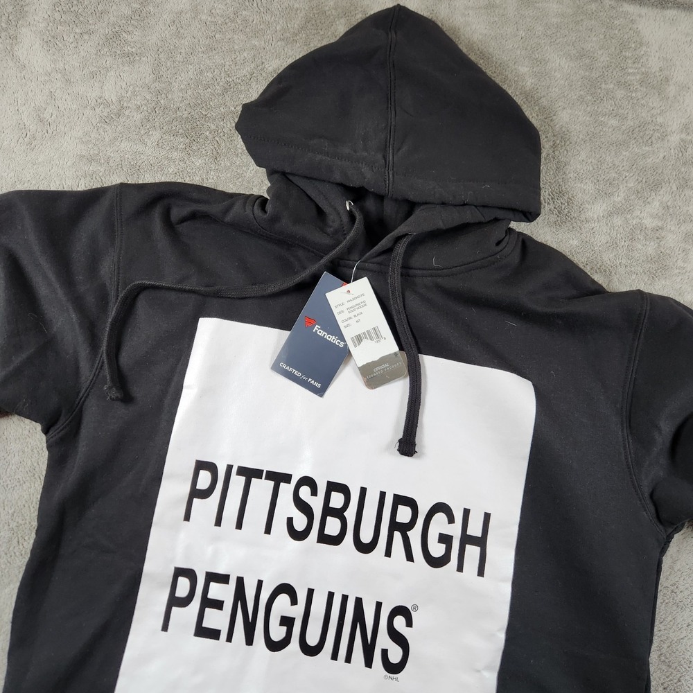 Fanatics Pittsburgh Penguins Hooded Sweatshirt Mens size MT Hockey Poly Blend